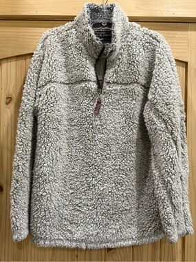 True Grit Men's Cream Sherpa Half-Zip Pullover Sweater